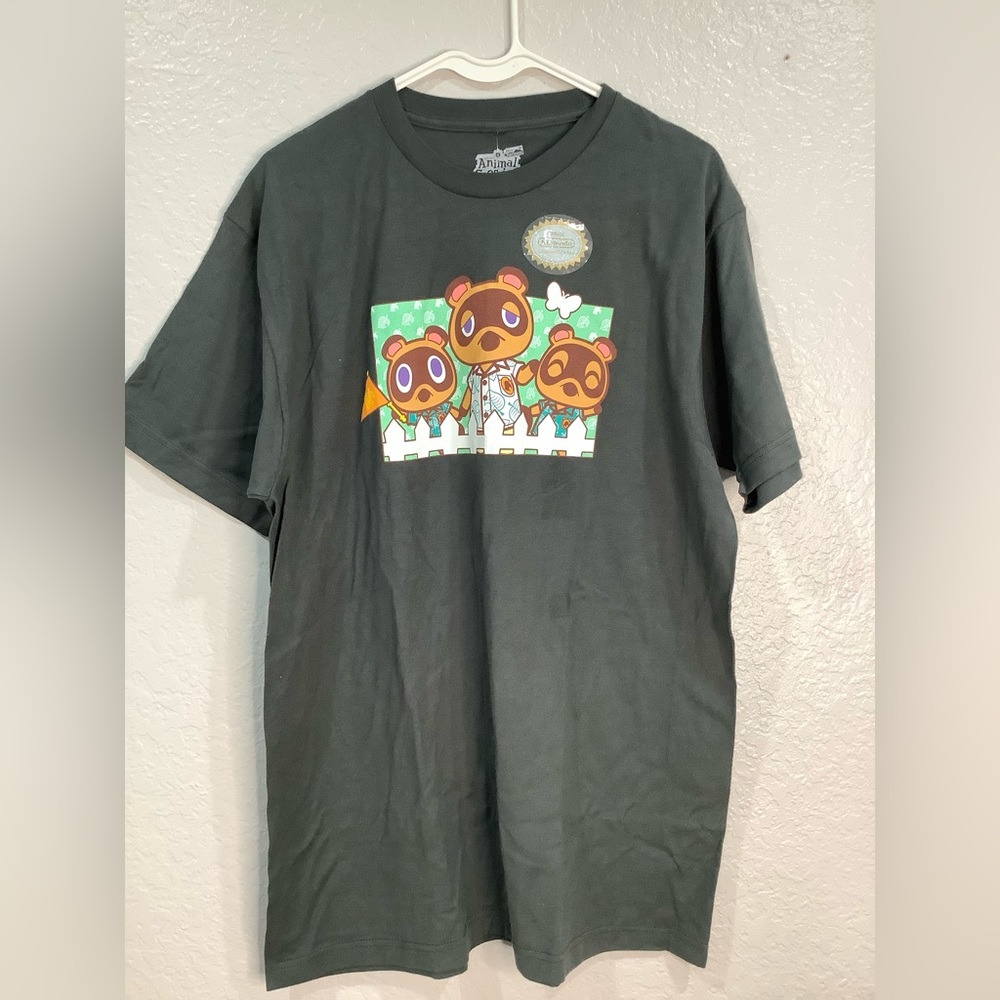 NWT Black Animal Crossing Nook Family T (Hot Topic) Shirt Size Large